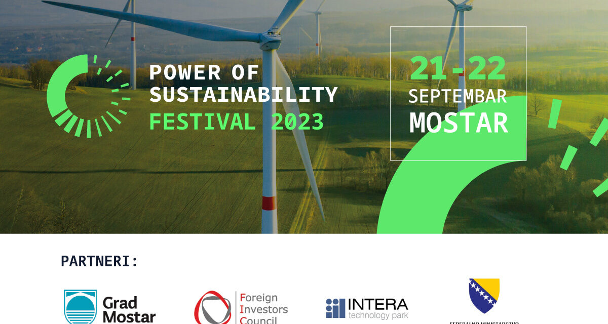 NAJAVA DOGAĐAJA: Festival “Power Of Sustainability 2023”: Izgradnja održive budućnosti Zapadnog Balkana
